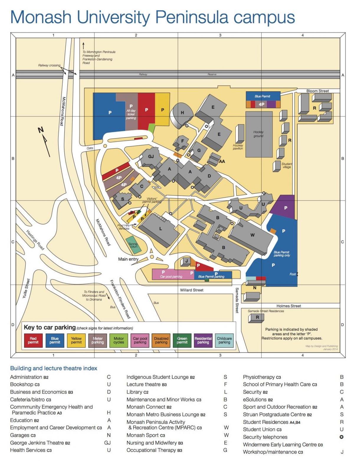 Monash egyetem térkép