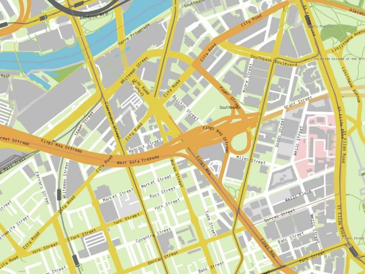 korona Melbourne térkép