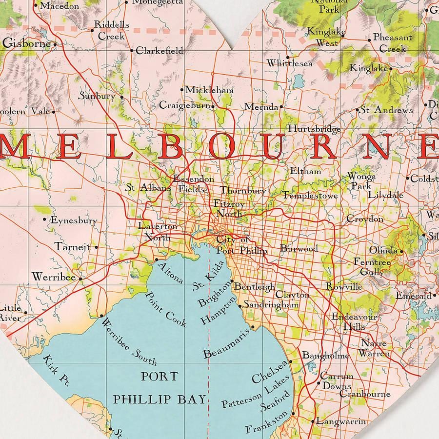 Melbourne világ térkép
