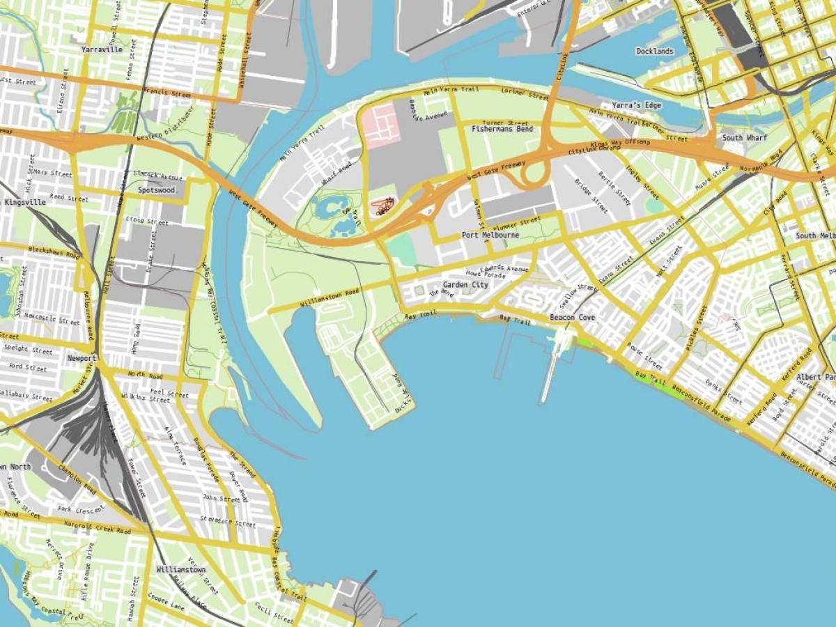 térkép port Melbourne