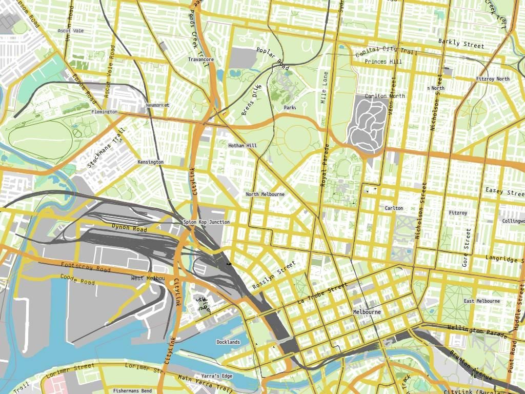 térkép Royal Melbourne-i kórházban
