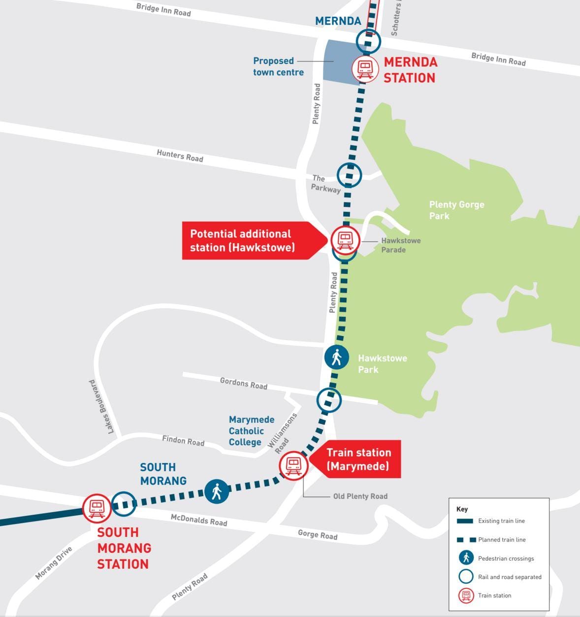 térkép skyrail Melbourne térkép