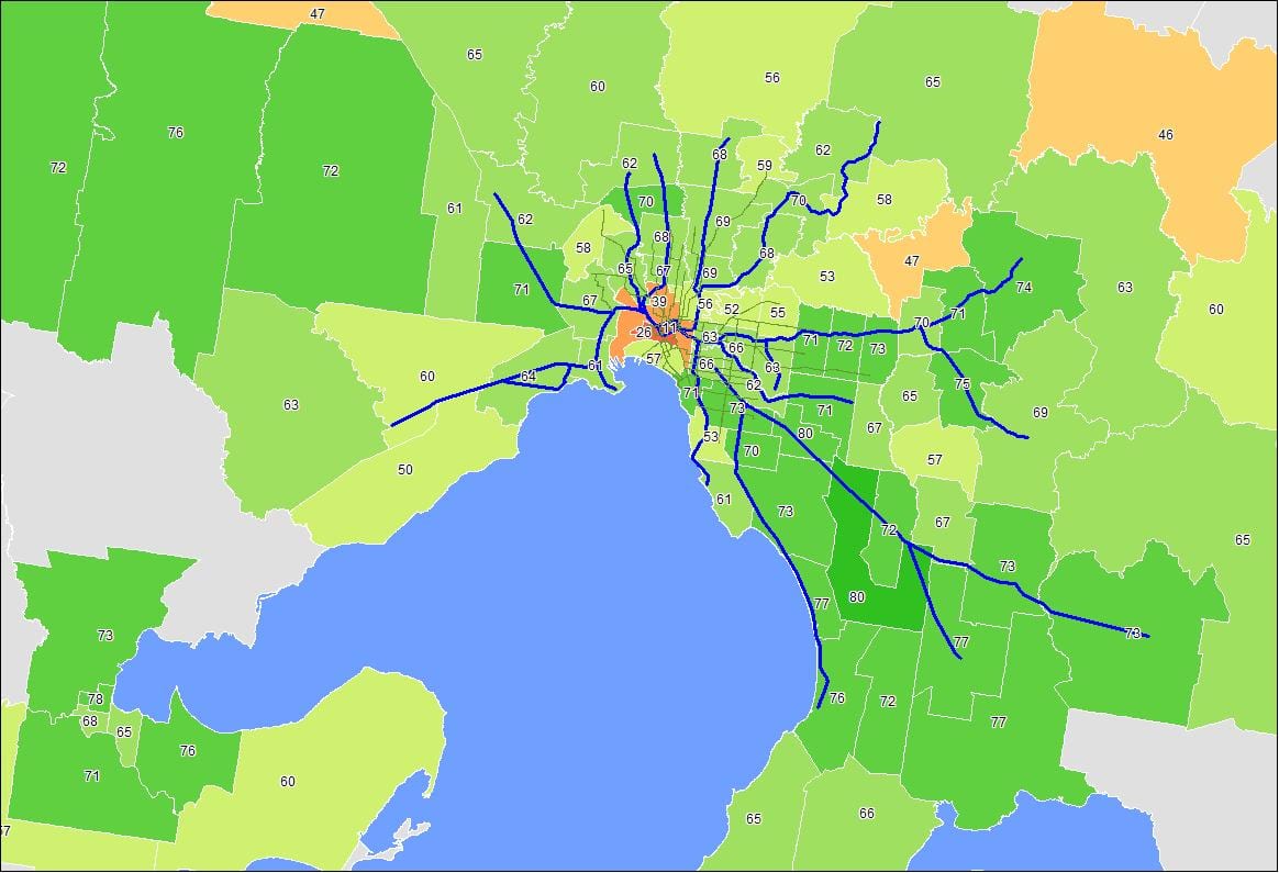 térkép Melbourne cbd