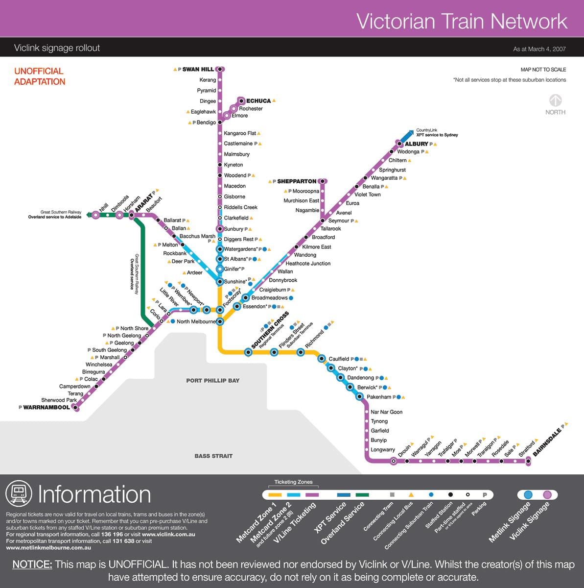 vline térkép