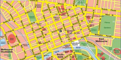 Térkép Melbourne cbd