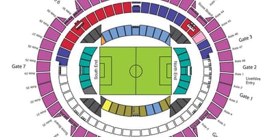 Térkép Etihad stadion-Melbourne