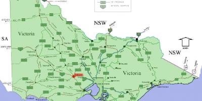 Irányítószámok Victoria térkép