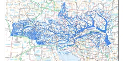 Térkép a Melbourne-i árvíz