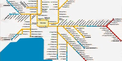 Melbourne-i metropolitan area térkép