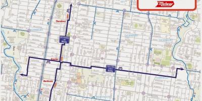 Térkép a Melbourne-i közös bicikli