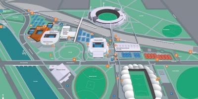 Melbourne-i olimpiai park térkép