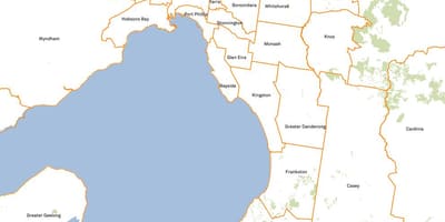 Térkép Melbourne tanácsok