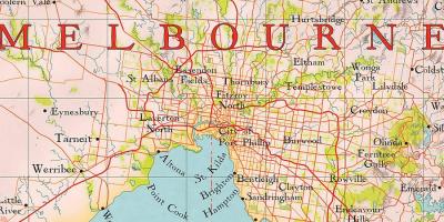 Melbourne világ térkép
