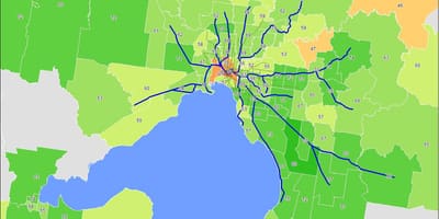Térkép Melbourne cbd