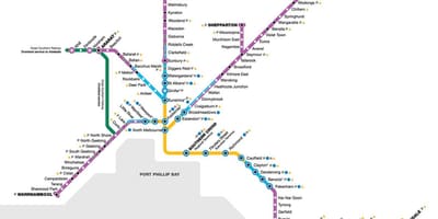 Vline térkép