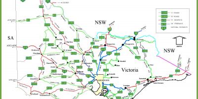 Térkép Victoria, Ausztrália
